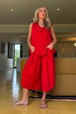 Oscar Drape Trapeze Tank Rouge
